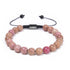 Perlenarmband Natürliche Rodonith Perlen 6mm uniqal